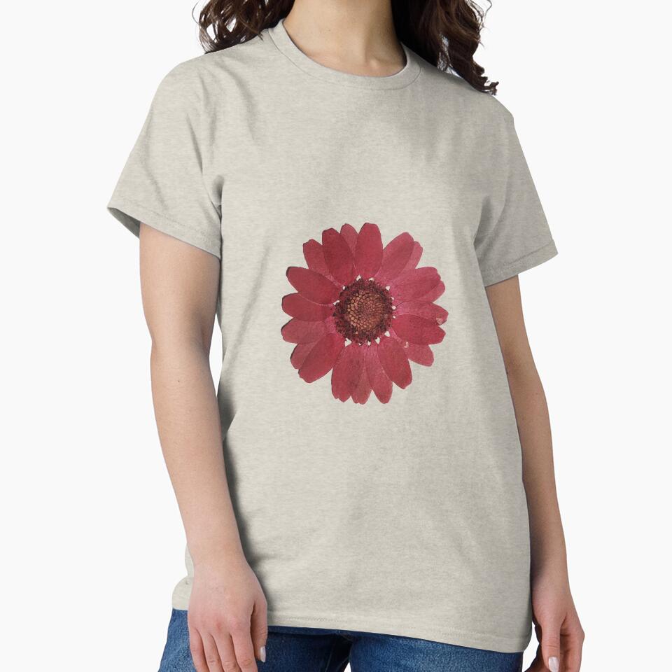 Pressed Red Daisy Botanical Flower sticker by sanjana8504