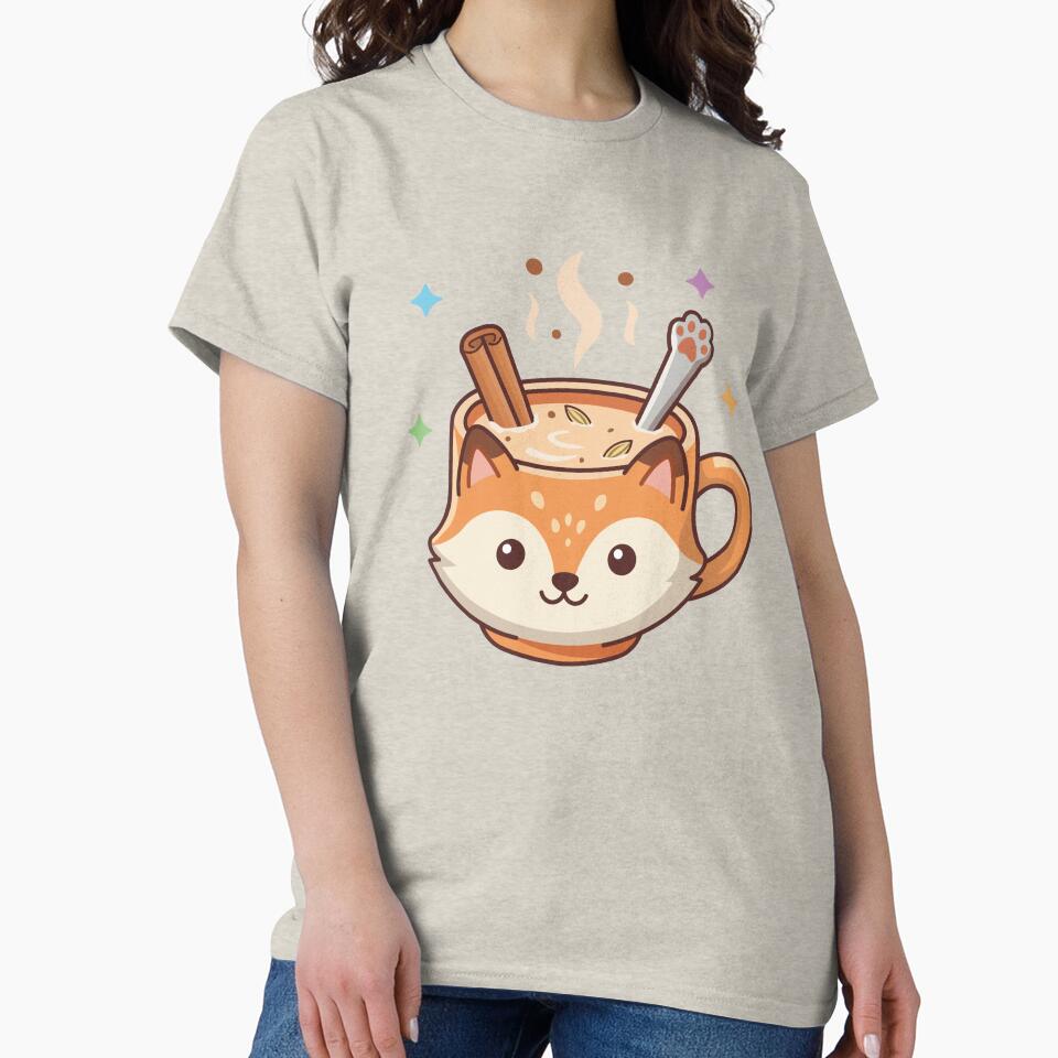 kawaii food fox tea by Mochii-studio