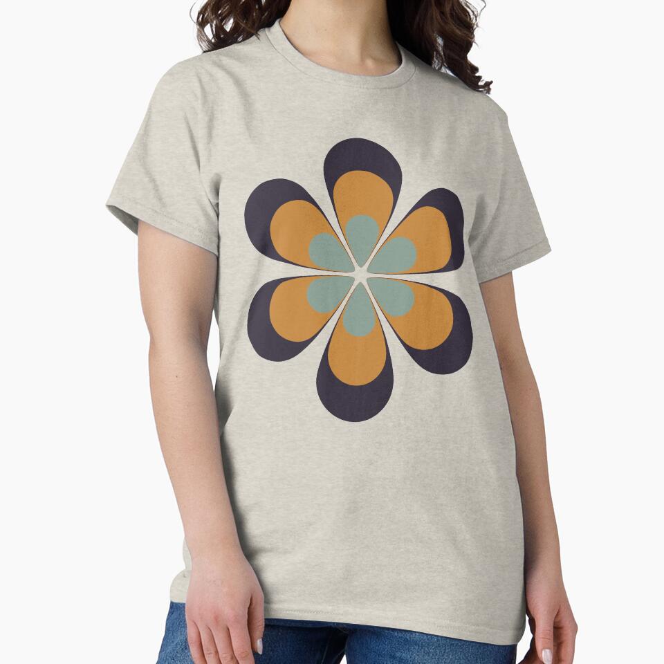 6 Petals Retro Flower by designandclouds