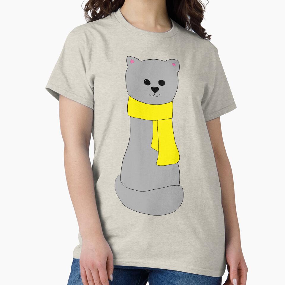 Cat in Yellow Scarf by alisadesigns