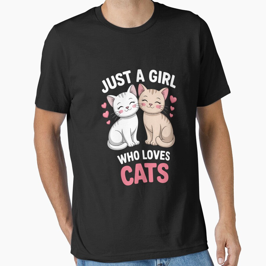 Just A Girl Who Loves Cats Cute Cat Lover Kitty by CruelShadesSt