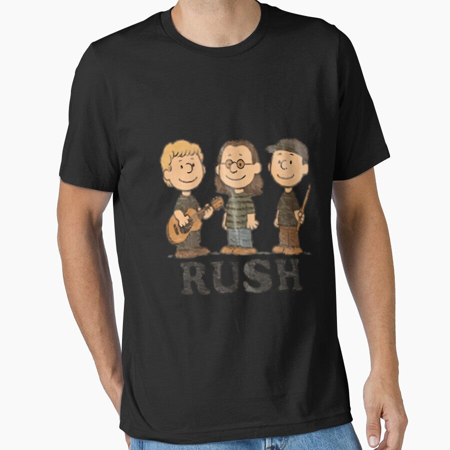Rush Band Peanuts Style Baby Tee Vintage Rock Band Tee Cartoon Rush Fan Girl by GERARDCARDENAS