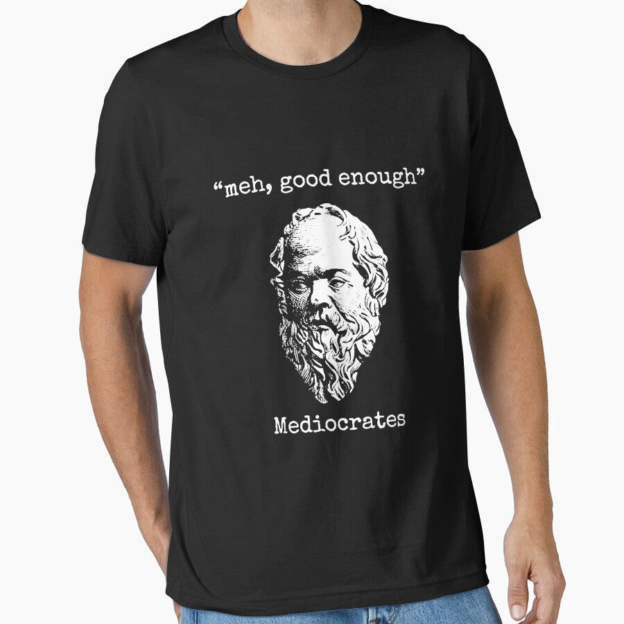 Meh, Good Enough Mediocrates - Lazy Logic Sloth Wisdom T-Shirt by Oriana305
