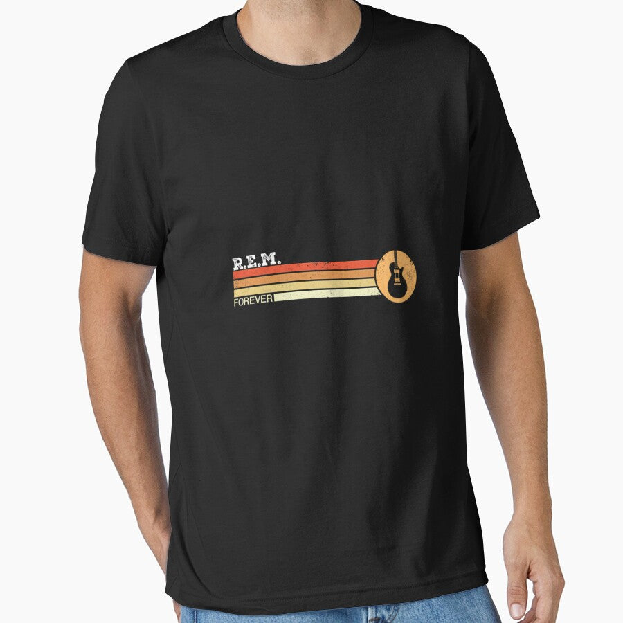 R.E.M. Rock Band Retro Sunset Style For Alternative Music Fans Gift For Indie Rock Lovers by dmyakar