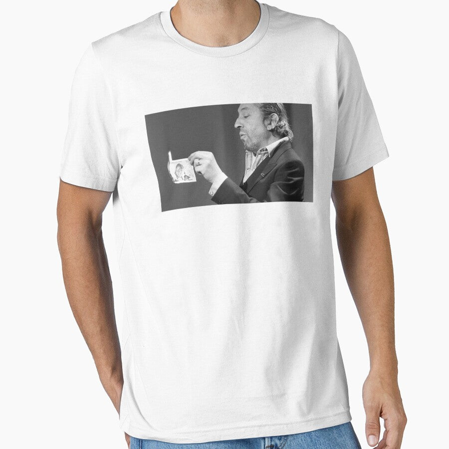 Serge Gainsbourg brûlant un billet  essentiel by KingSenPainting