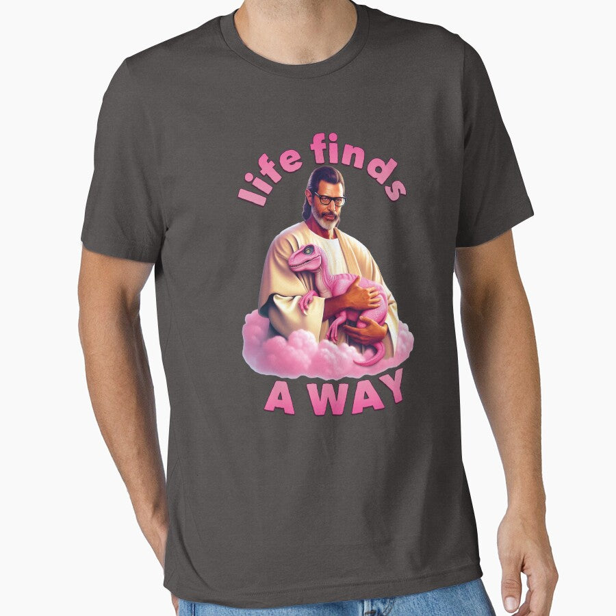 Life Finds a Way Pink Raptor Jesus by liminalcandy