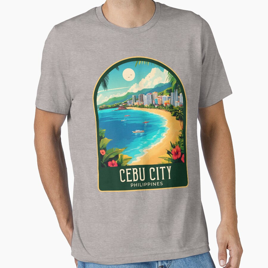 Cebu City Vintage Travel Illustration by HomeLivingCo