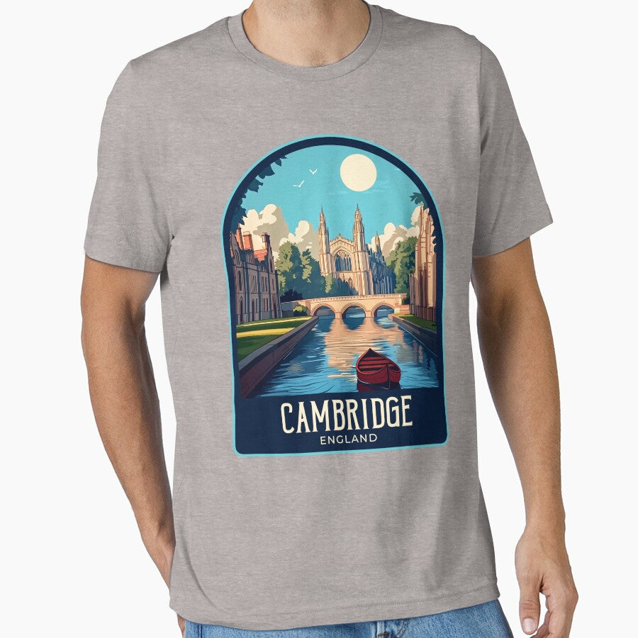 Cambridge Vintage Travel Illustration by HomeLivingCo