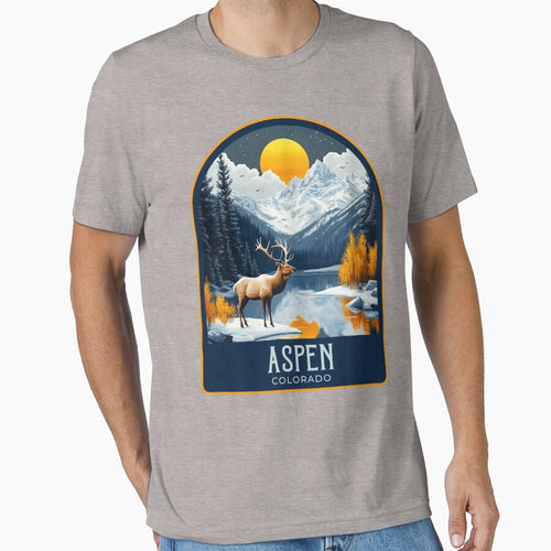 Aspen Vintage Travel Illustration by HomeLivingCo