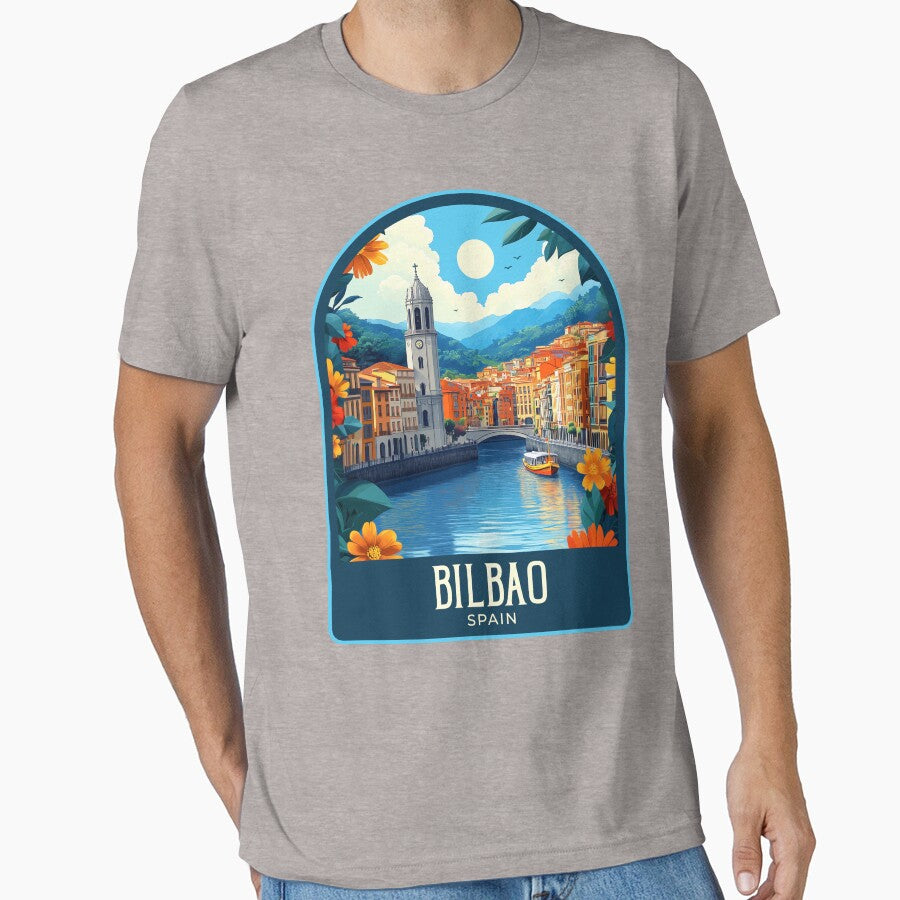Bilbao Vintage Travel Illustration by HomeLivingCo
