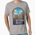 Brussels Vintage Travel Illustration by HomeLivingCo