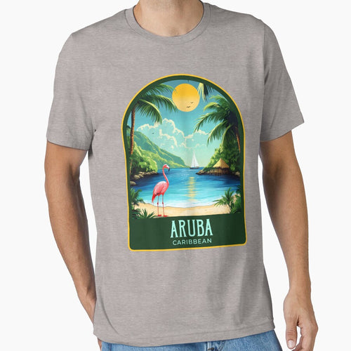 Aruba Vintage Travel Illustration by HomeLivingCo
