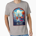 Belfast Vintage Travel Illustration by HomeLivingCo
