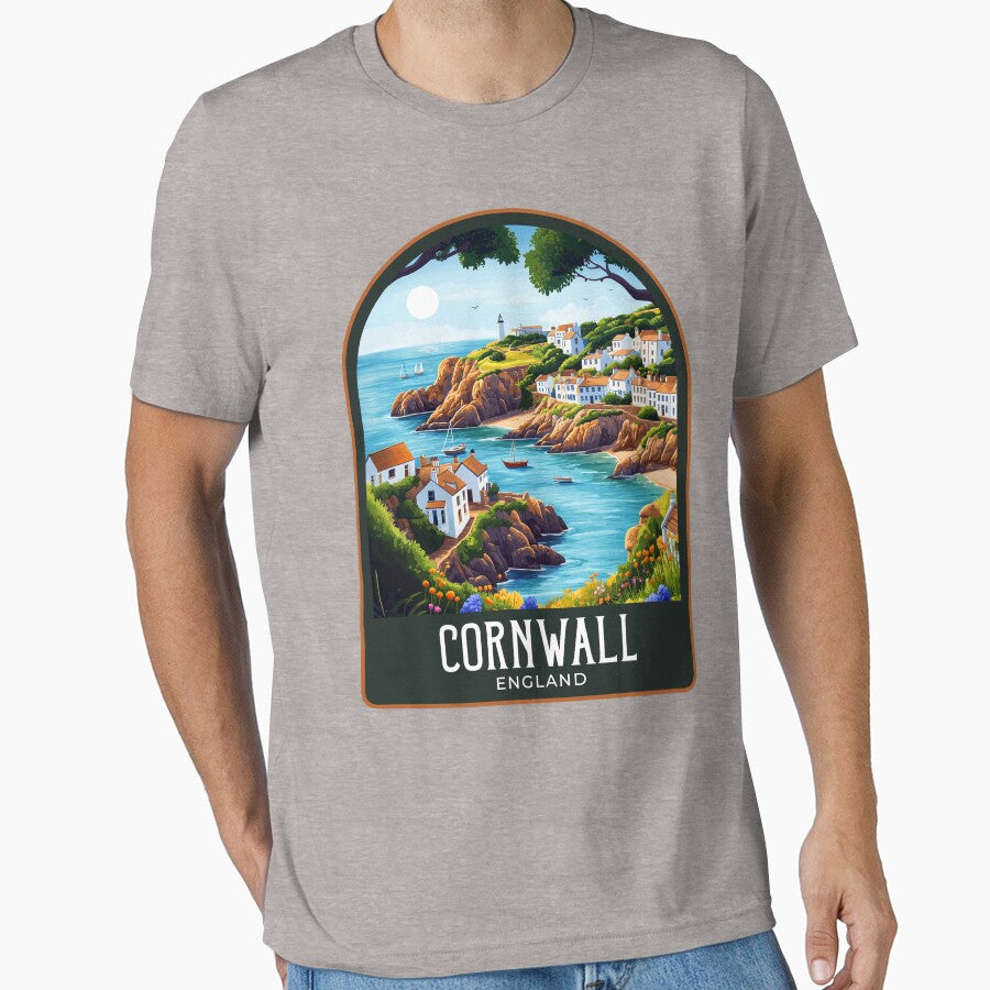 Cornwall Vintage Travel Illustration by HomeLivingCo