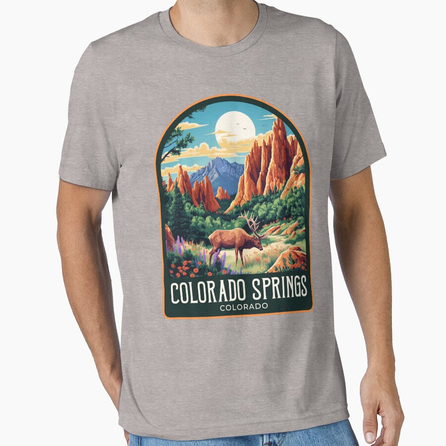 Colorado Springs Vintage Travel Illustration by HomeLivingCo