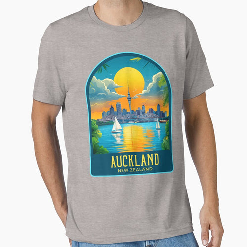 Auckland Vintage Travel Illustration by HomeLivingCo