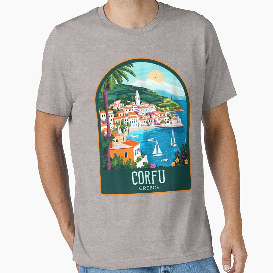 Corfu Vintage Travel Illustration by HomeLivingCo