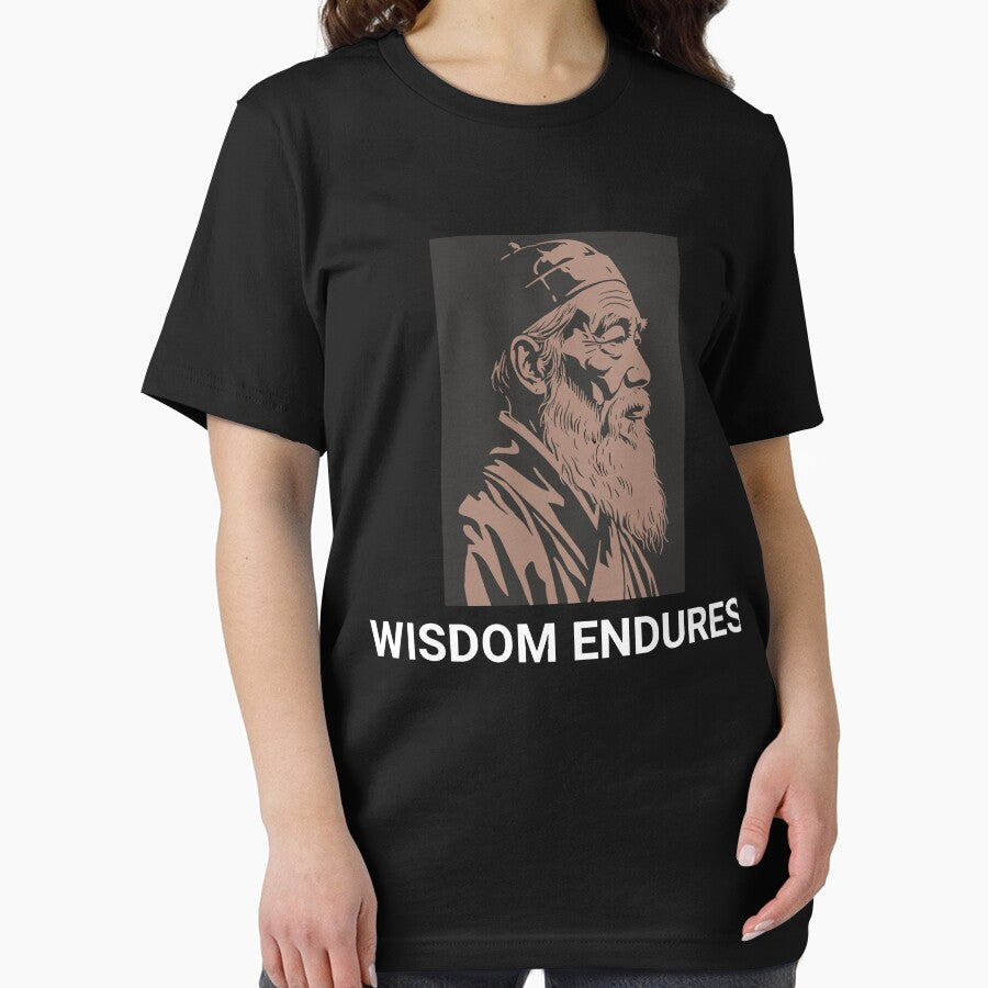 Wisdom Endures – Minimalist Philosophical Sage Portrait by Evaevonechi