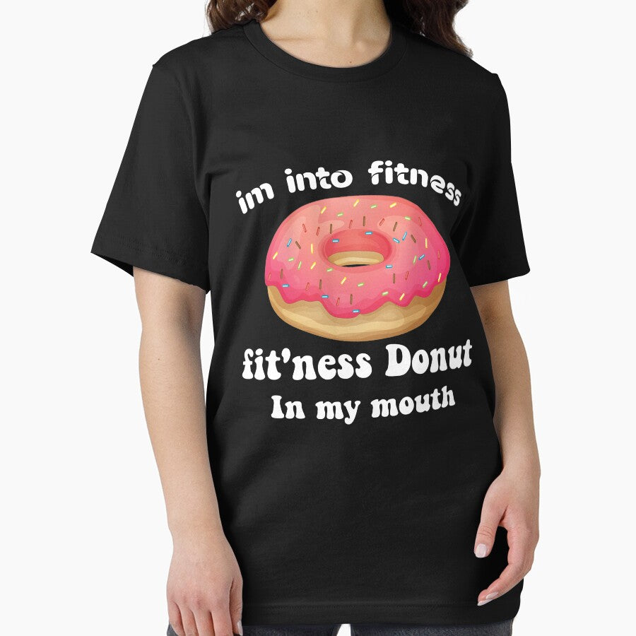 Im into fitness fit'ness Donut in my mouth Shirt, Funny Fitness T Shirt, Donut Tuesday, Food Shirt by Aminepop