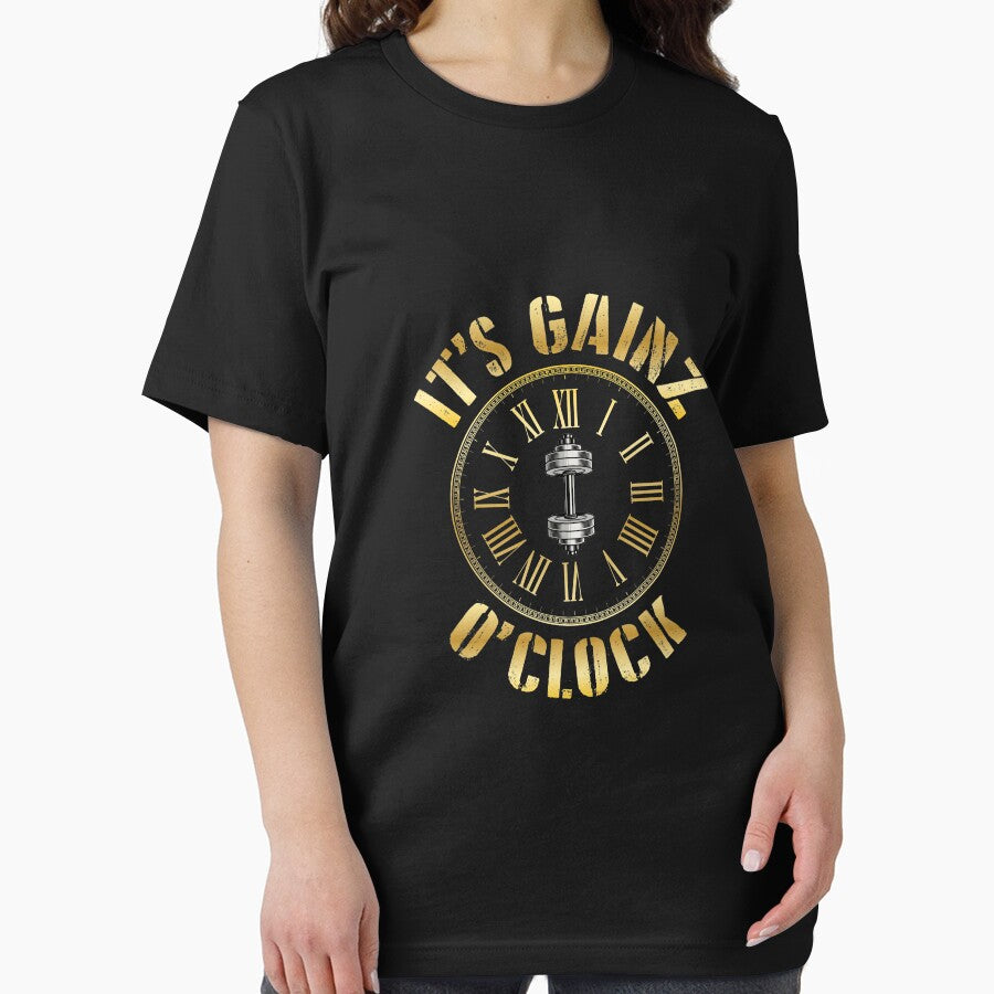 Gainz O'clock | gym shirts | men fitness | funny exercise shirt | funny fitness shirts | workout clothes | fitness motivational gym shirts | workout shirt by Kreature Look