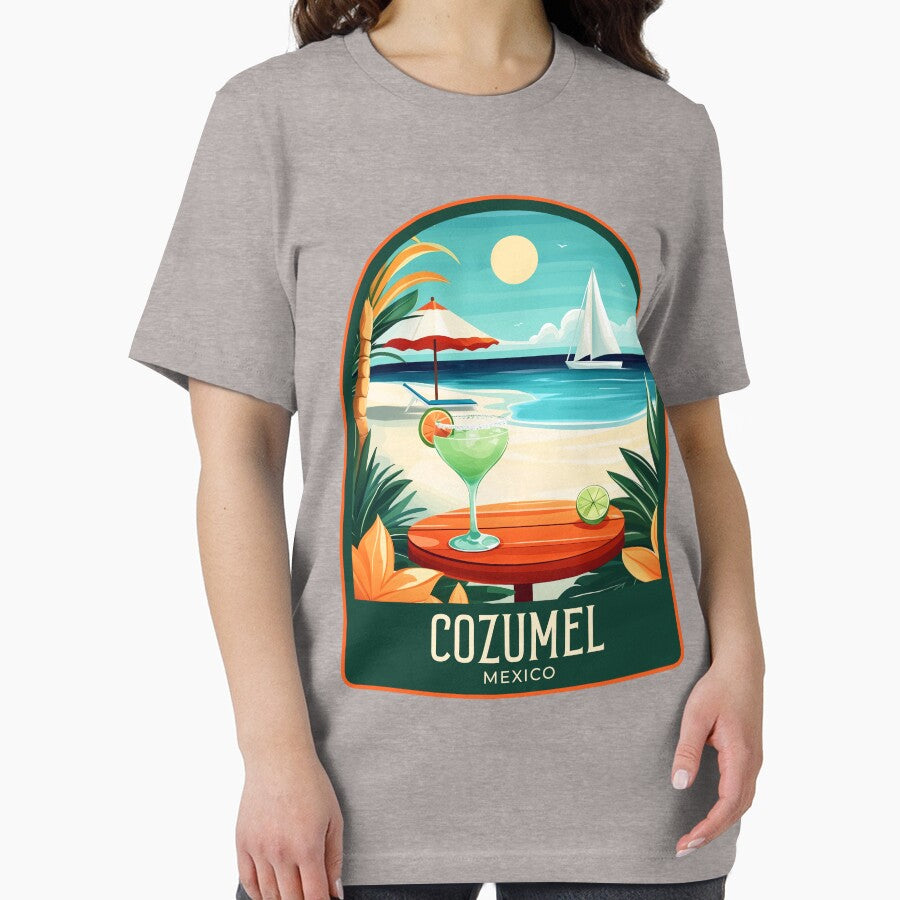 Cozumel Vintage Travel Illustration by HomeLivingCo