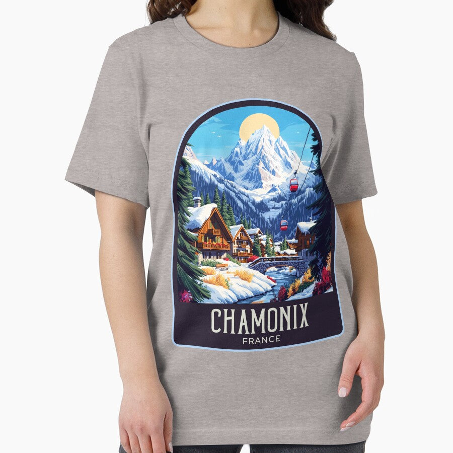 Chamonix Vintage Travel Illustration by HomeLivingCo
