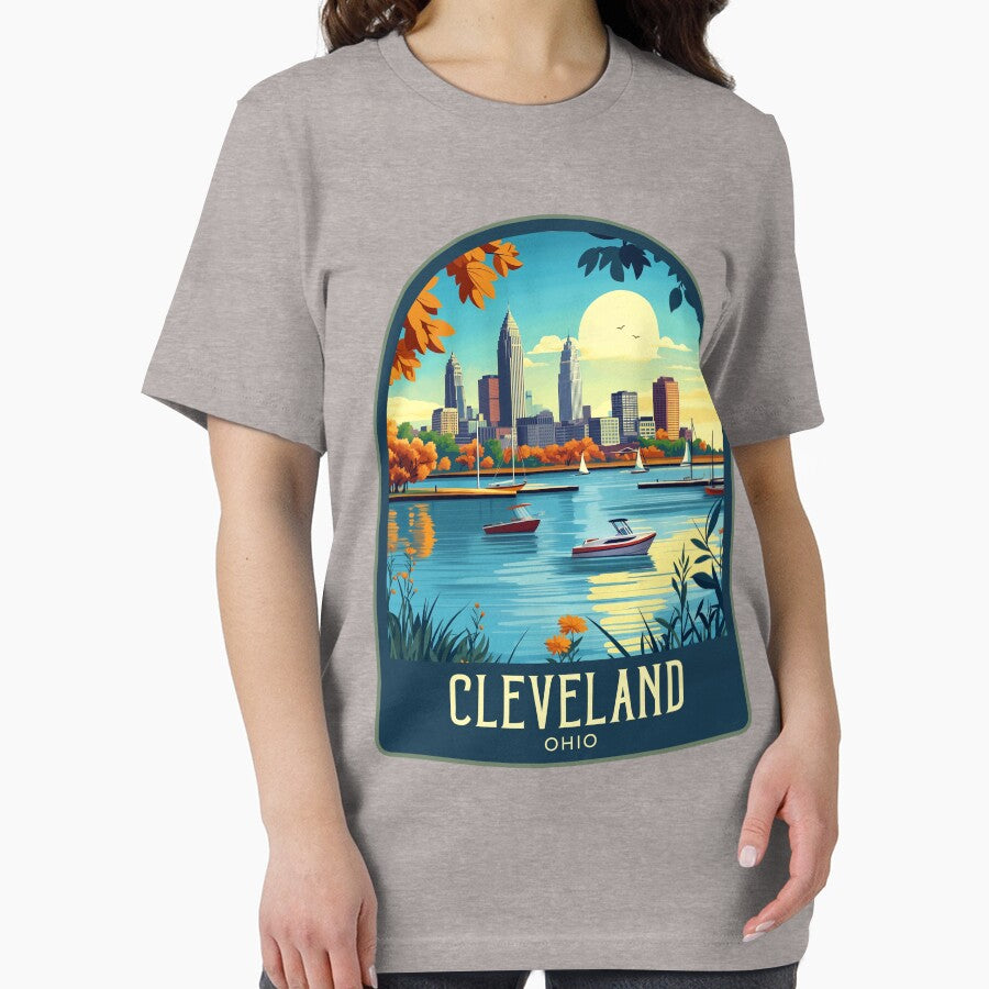 Cleveland Vintage Travel Illustration by HomeLivingCo