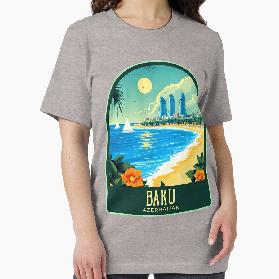 Baku Vintage Travel Illustration by HomeLivingCo