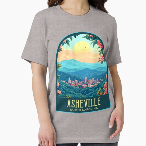 Asheville Vintage Travel Illustration by HomeLivingCo