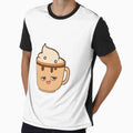 Kawaii Coffee First: Aesthetic Minimalist Design by Zanoozi Art Prints
