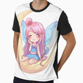 Cute fairy on a crescent moon by SimonsDesignArt