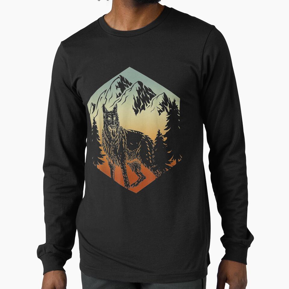 Retro Animal Dog Lover Gift German Shepherd by melisenda