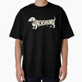 Dachshund Typography Dog Silhouette Funny Wiener Dog Design by VibeOffline Studio