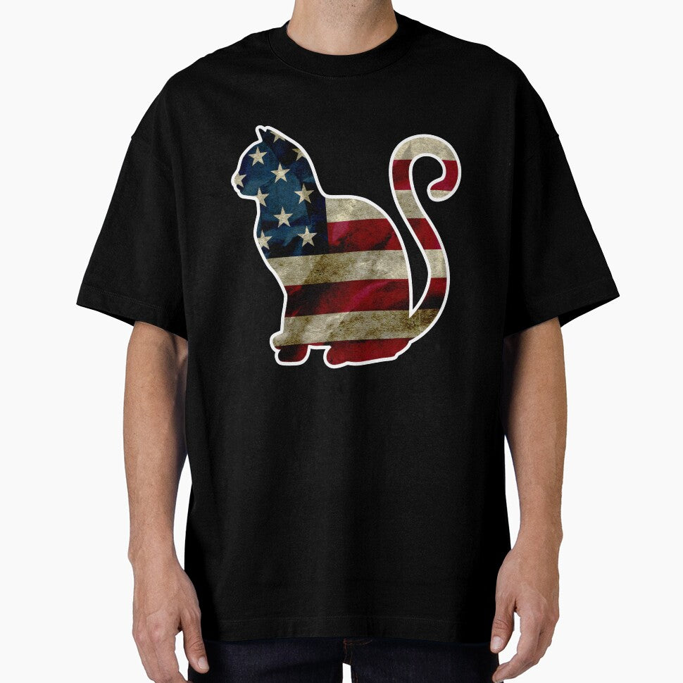 Cat Lover gift USA Flag CAT is LOVE I Love My Cat Fun Design by djpraxis