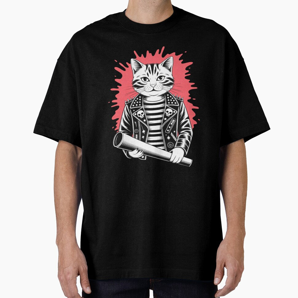 Cute Punk CAT for Cats Lovers - Music & Cat's RETRO 70s 80s by itsnothatweird