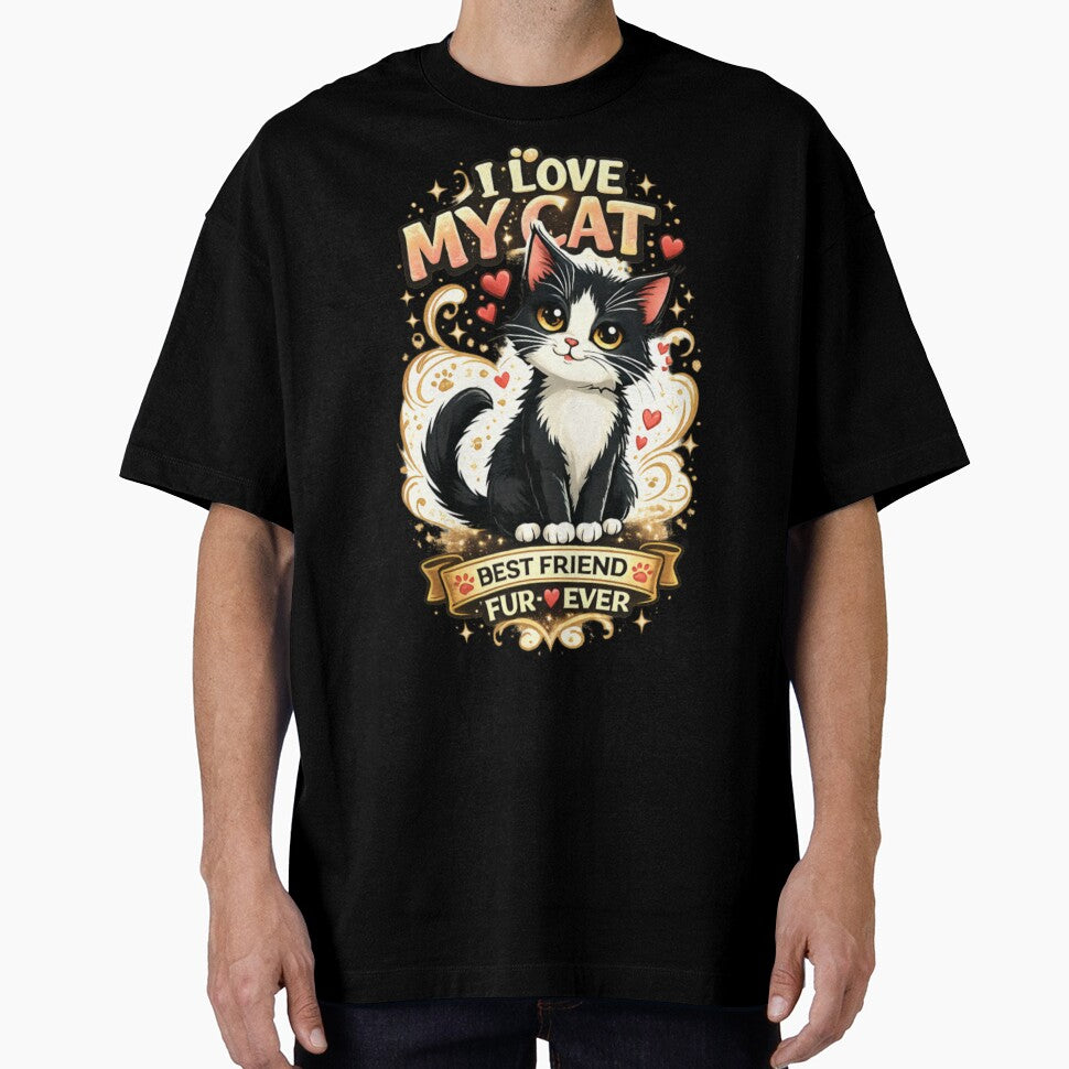 I Love My Cat – Cute Tuxedo Kitty Cat Lover by CatLovers Studio