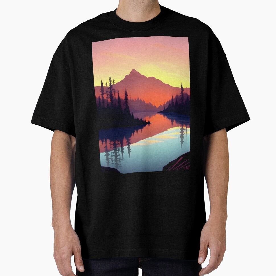Add a Touch of Beauty and Tranquility to Your Life with Our Stunning Minimalist Landscape Sunrise View Prints by supeart