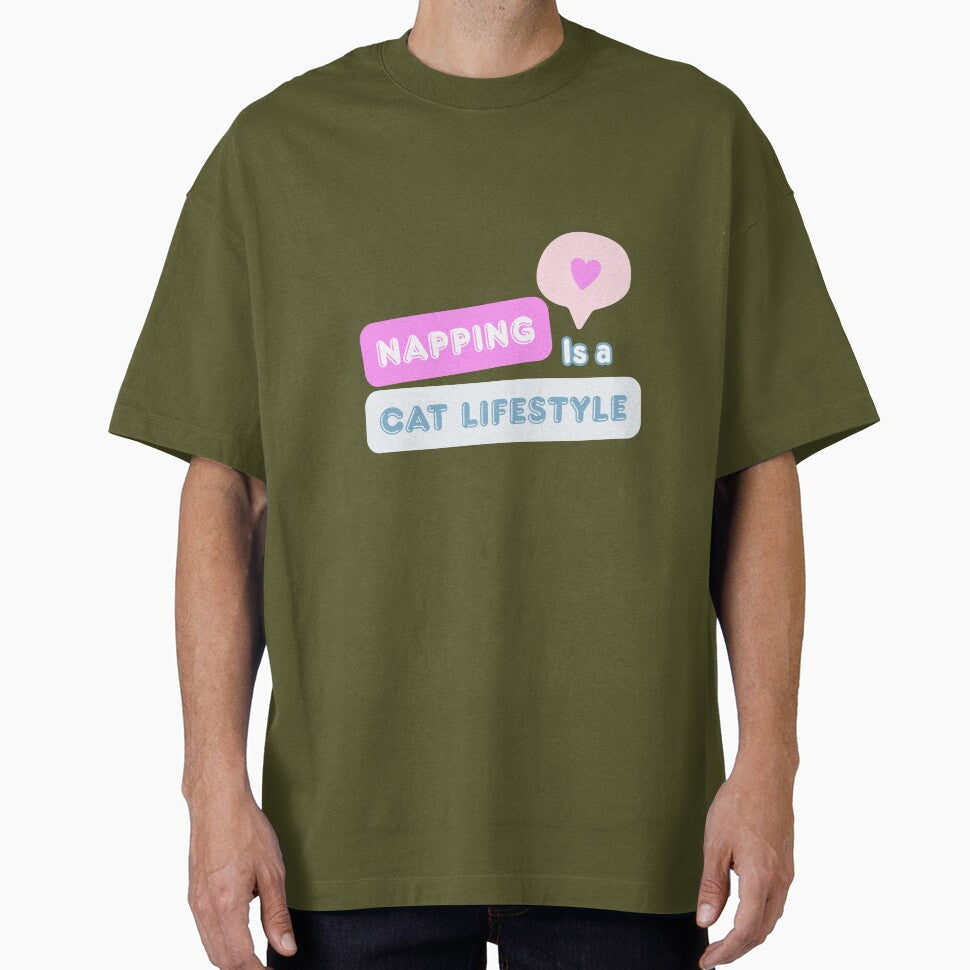 Napping Is a Cat Lifestyle | Funny Cat Lover Design by CuteVibesStudio