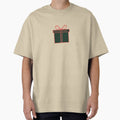 Minimalist Green Gift Box Outline with Ribbon Holiday Design by gk-creations