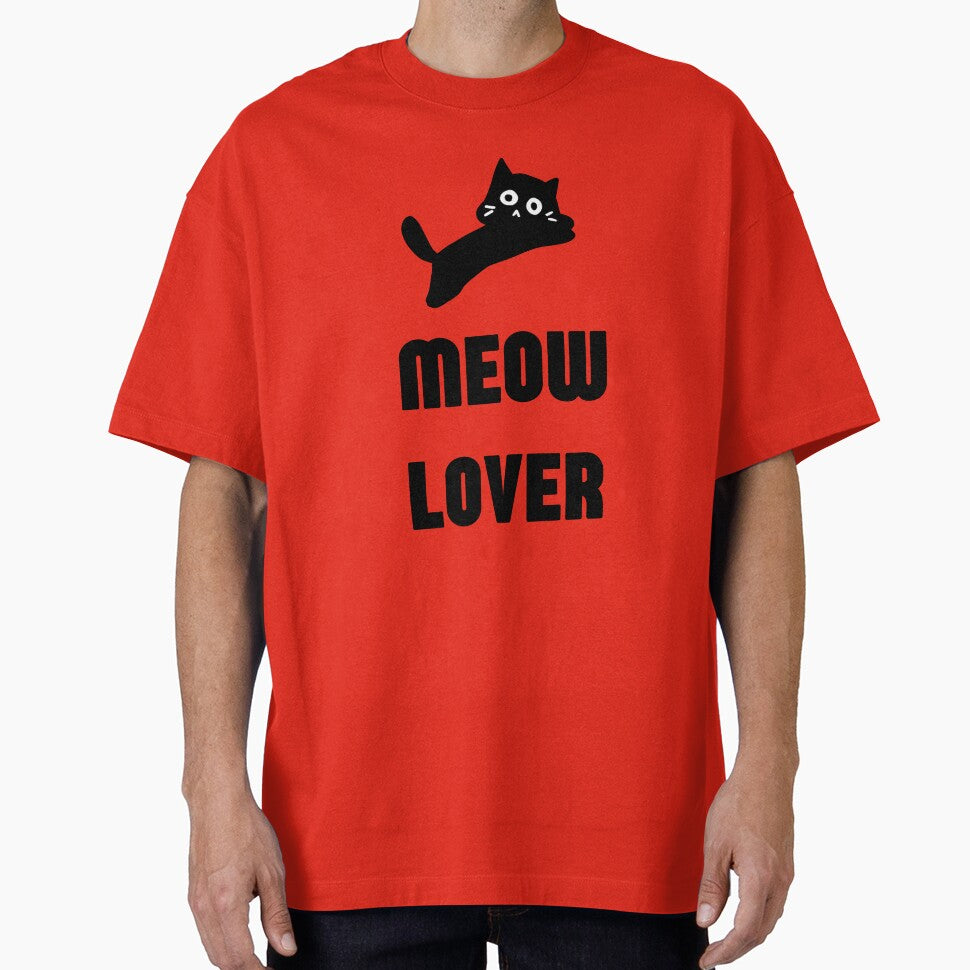 FUNNY CAT-MEOW LOVER by Tee-Haven-Arts