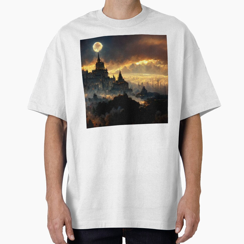 Fantasy Castle Under Moonlit Skies by Amr Siam