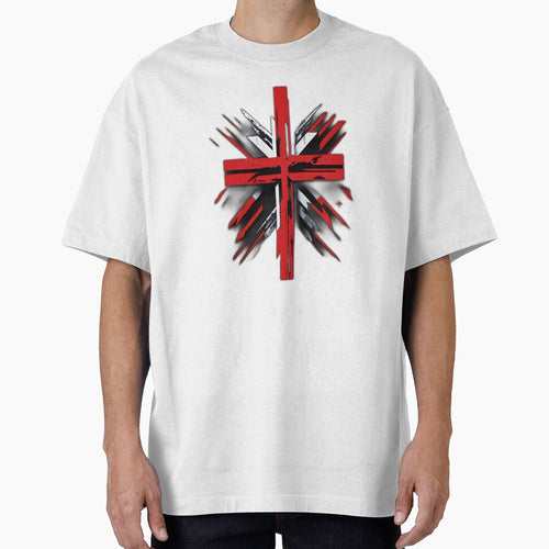 Abstract Minimalist Cool Symbol: Red Cross X by MoxieVibe