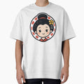 Kawaii Geisha with Yellow Flower and Red Sun | Japanese Art Illustration by OsasChild