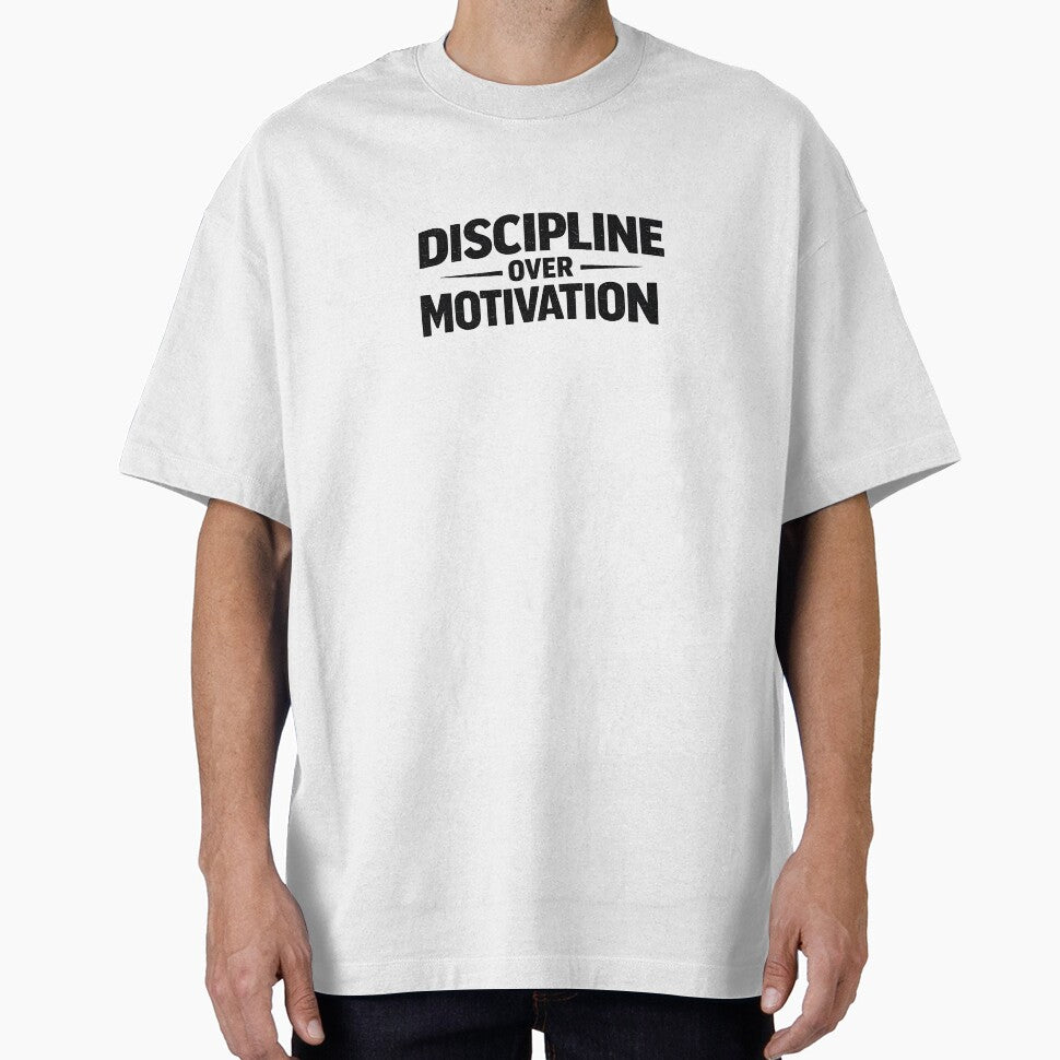 Discipline Over Motivation – Fitness Motivation Gym Quote by Mavriboy