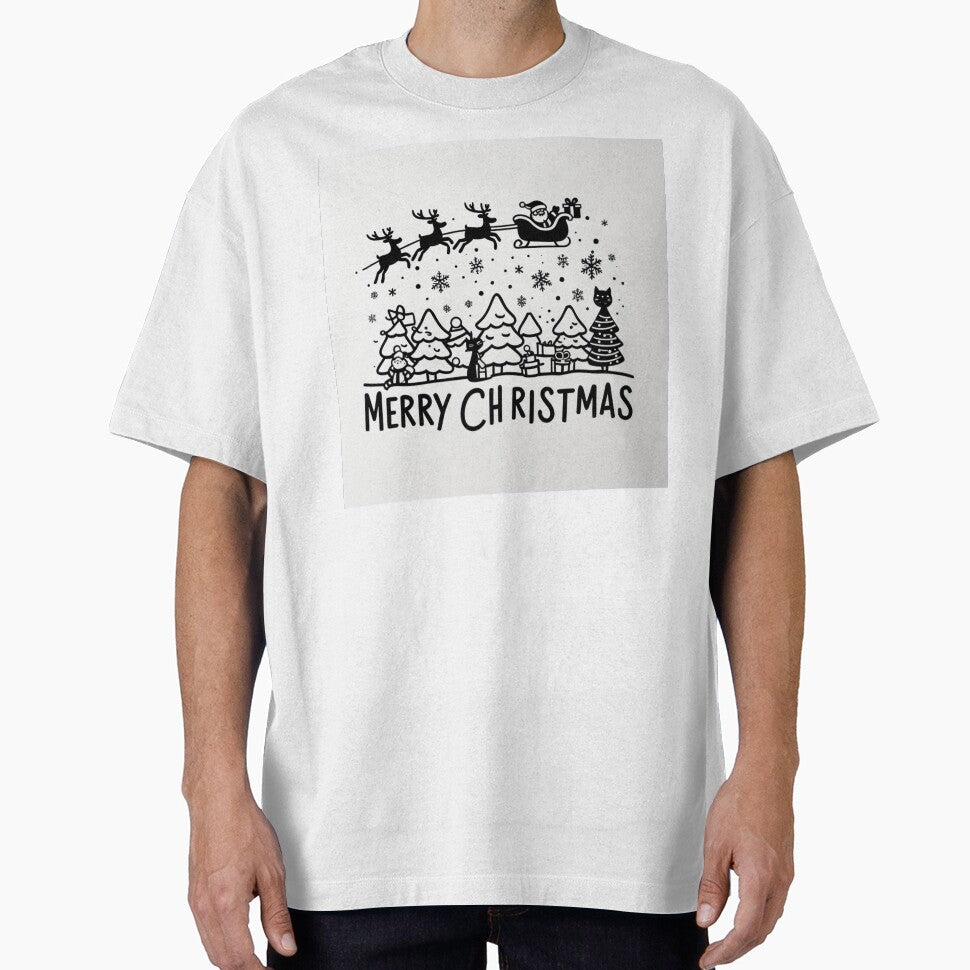 001 Merry Christmas in Black And White by Alexis Art Collection