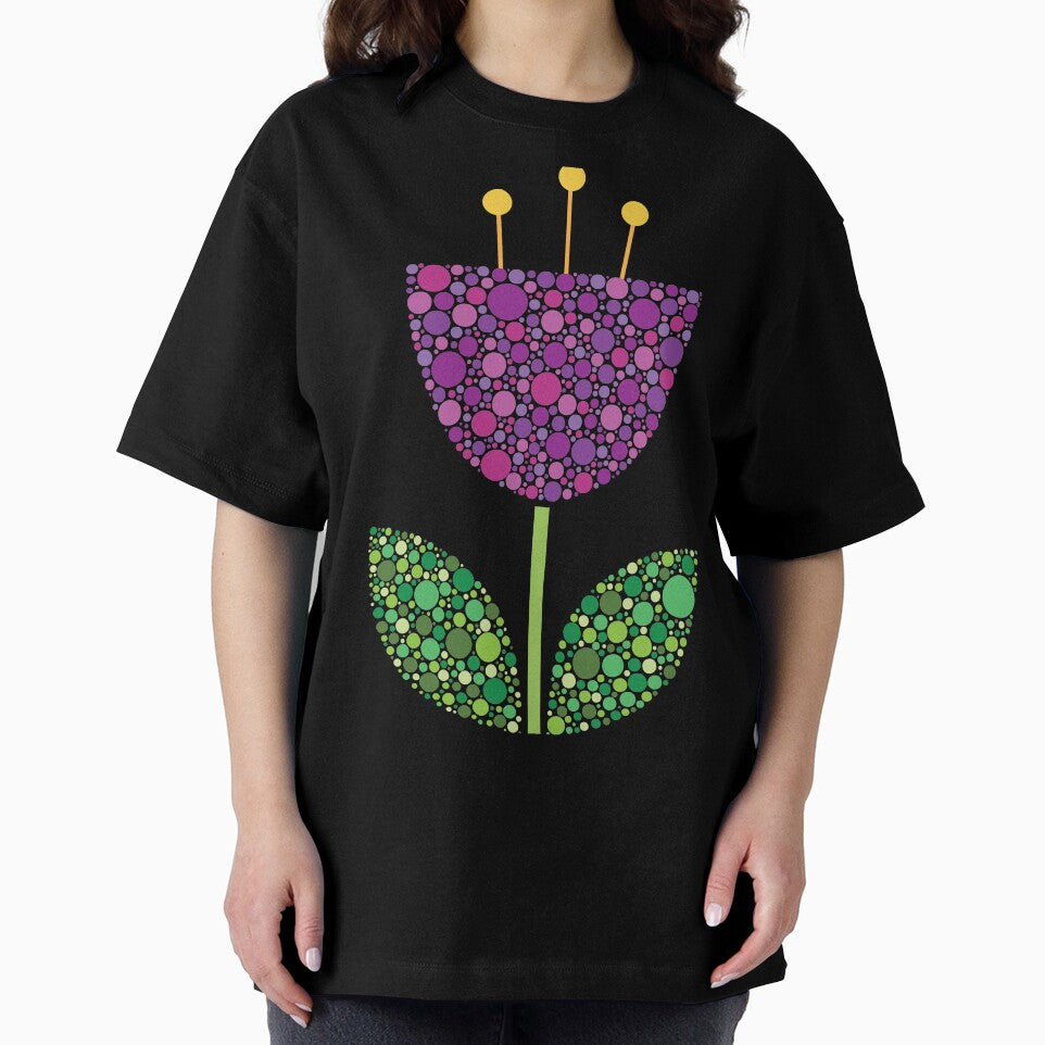 Purple Retro Dot Flower by kjeppson
