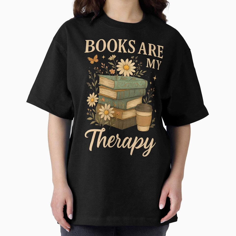 Books Are My Therapy Reading Lover Literary by MyraLorri