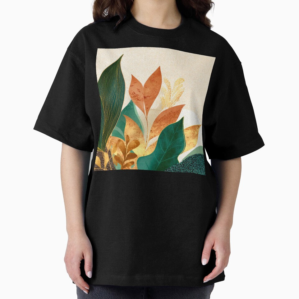 Boho Botanical Leaves Elegant Design On Spackled Ecru by DEC02