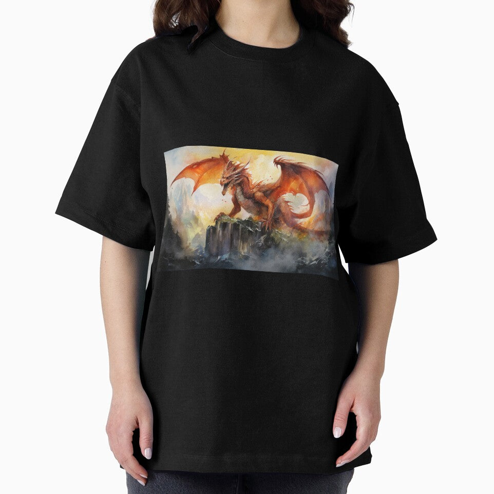 Dark Fantasy Watercolor - Fire Dragon by Fantasy Masterpiece