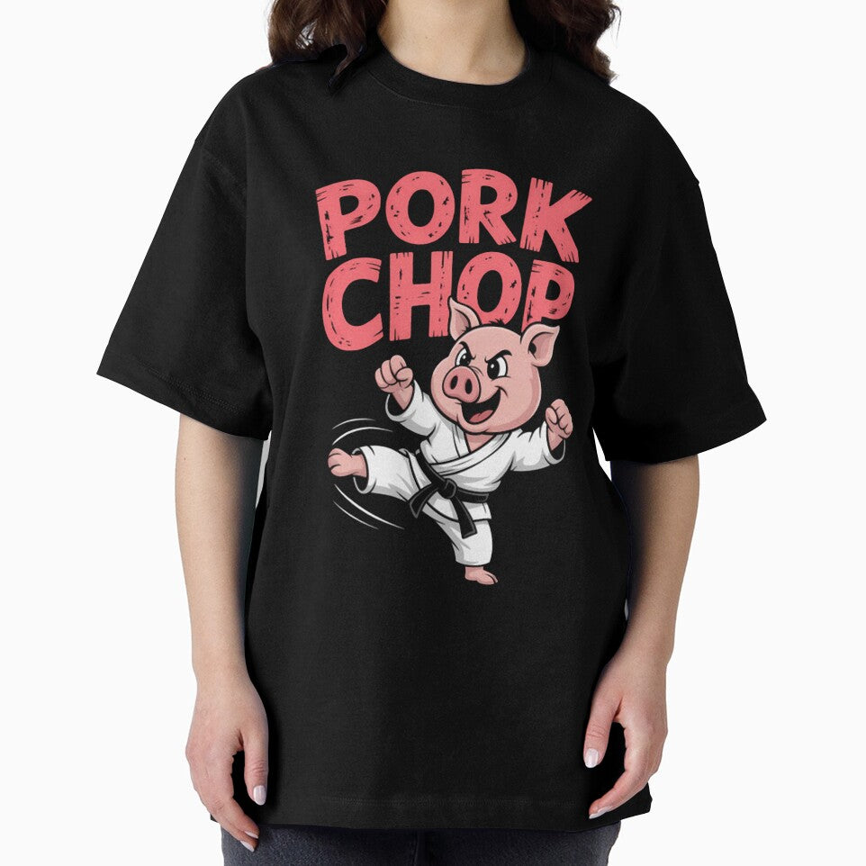 Pig Karate Pork Chop Funny Pun Cute by TiaLeuschke